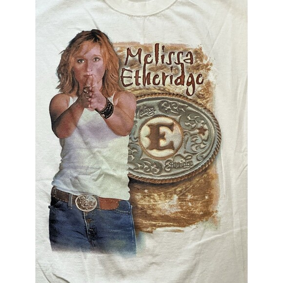 Vintage Y2K Melissa Etheridge Summer Tour T Shirt 2002 Size XL All Sport Tag - Picture 2 of 6